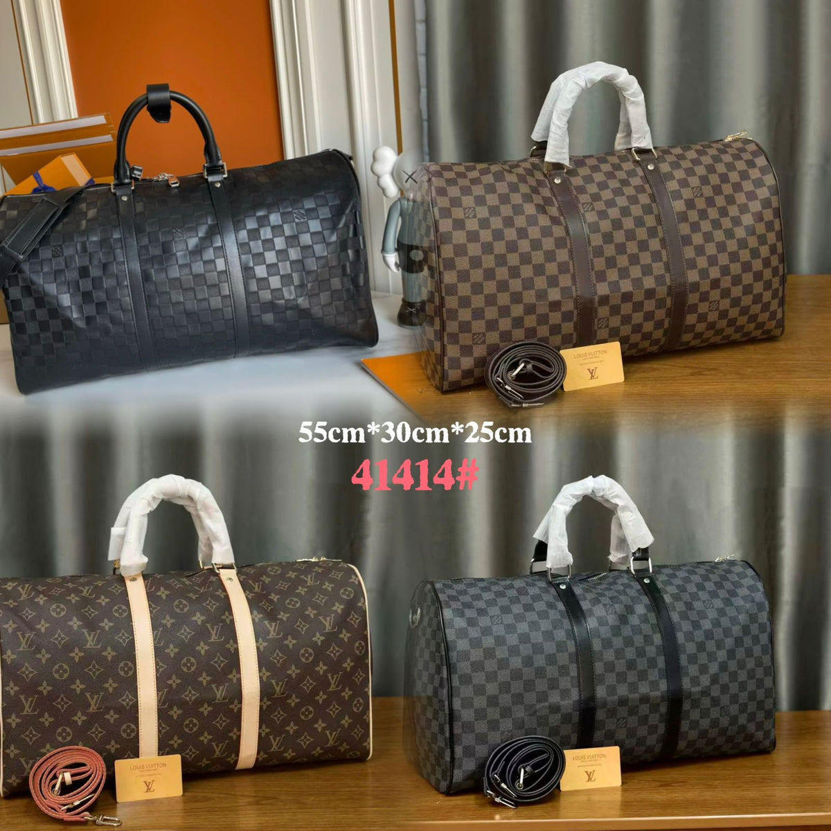Louis Vuitton monogram travel bags available in multiple colour styles