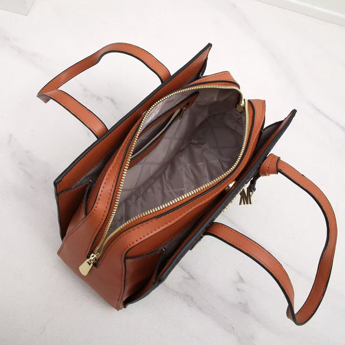 Michael Kors tote handbag interior with spacious storage