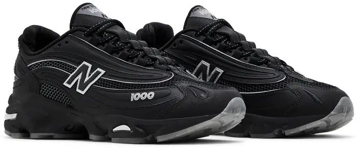 Pair of New Balance 1000 black casual shoes