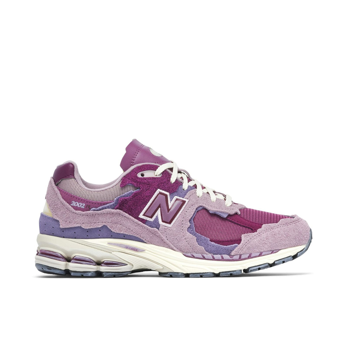 New Balance 2002R pink purple sneaker side profile