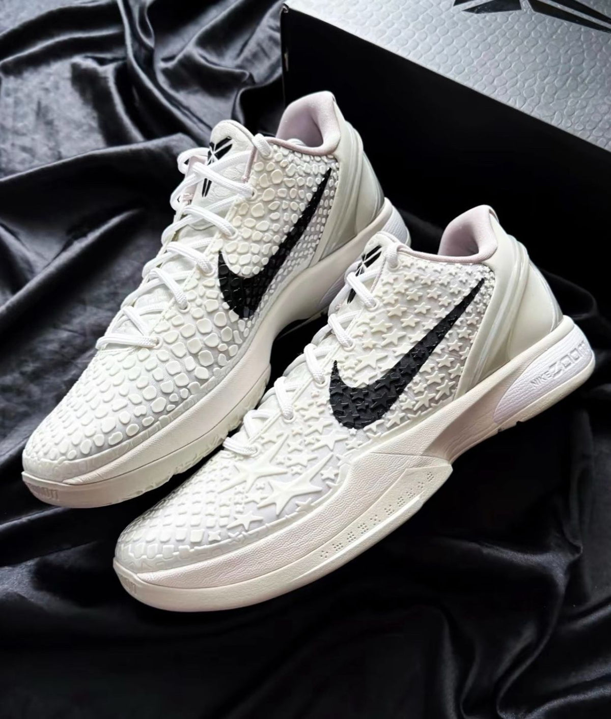 Nike Kobe 6 Protro Sail Light Bone basketball sneakers pair view