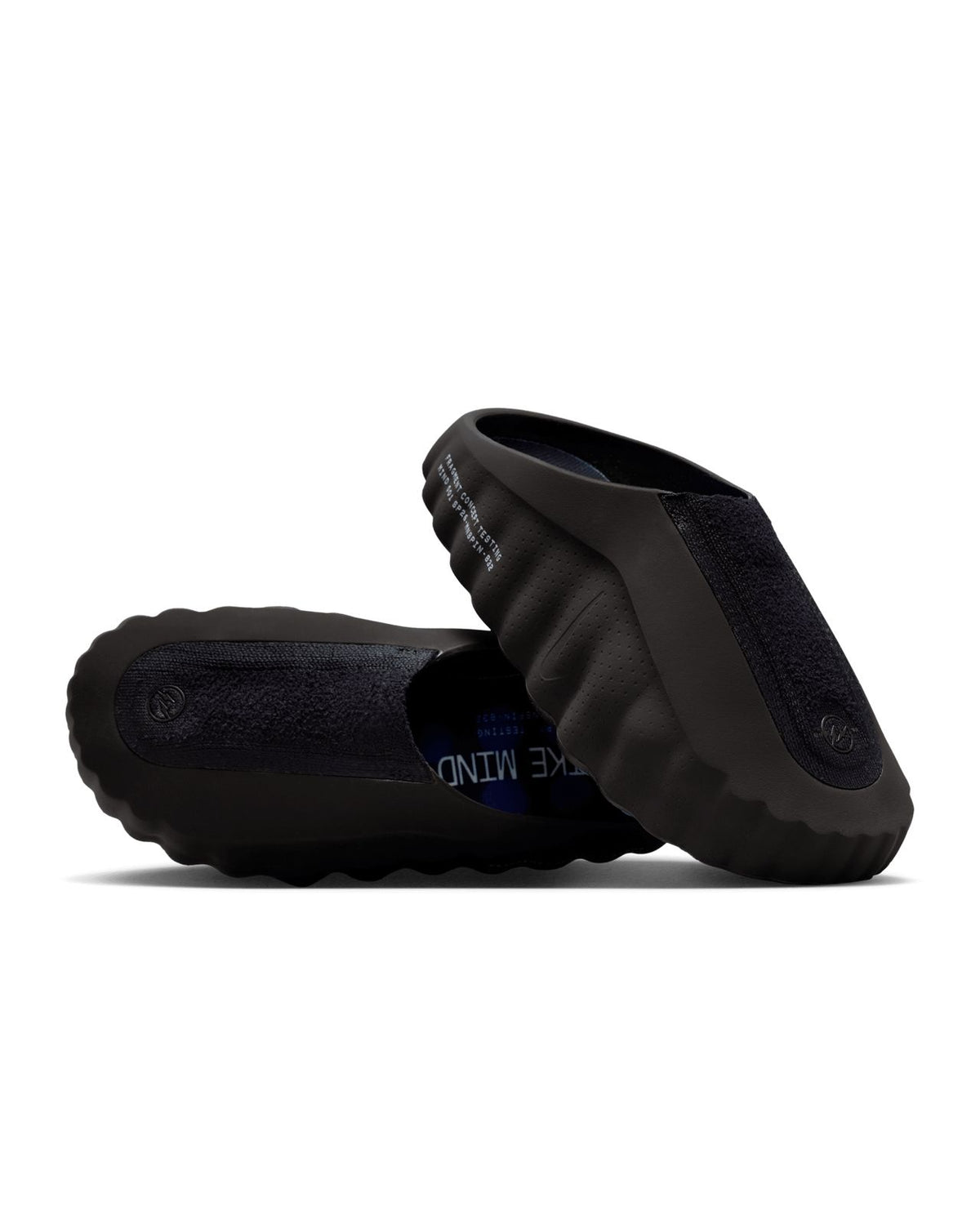 Pair of Nike Mind 001 Blackened Blue mules