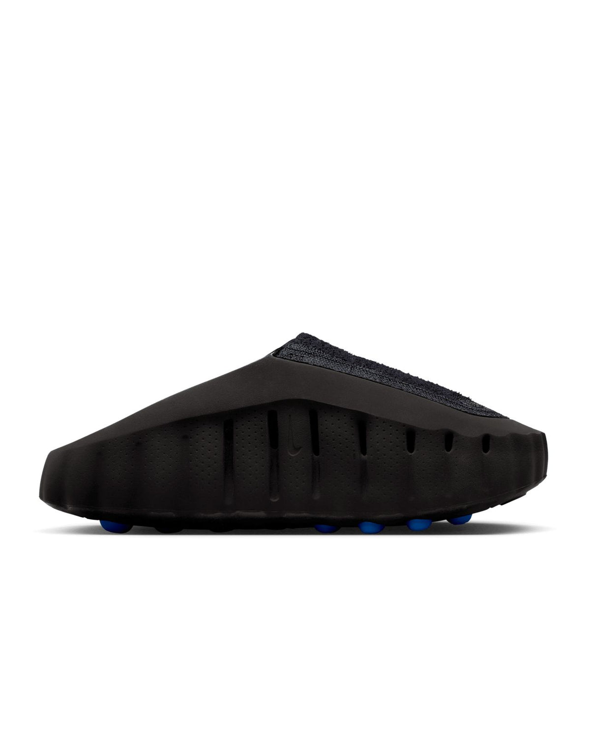 Side view of Nike Mind 001 Blackened Blue mule