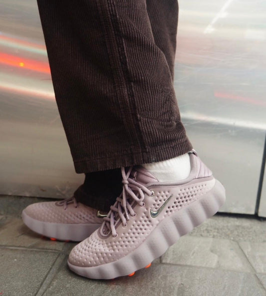 Nike Mind 002 Light Smoke Grey Hyper Crimson sneakers at Aone Brands Dubai