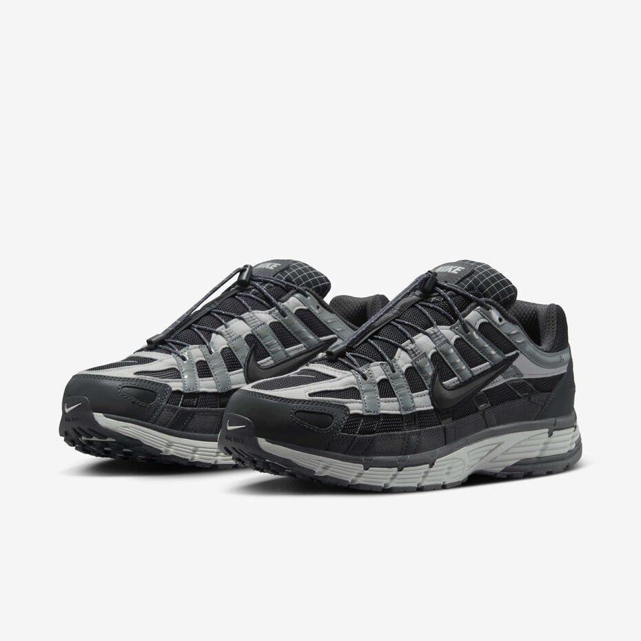 Nike P-6000 black grey sneakers angle view