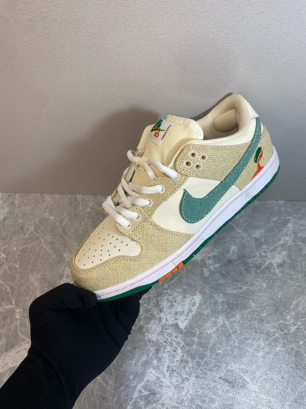 Nike SB Dunk Low x Jarritos Phantom Malachite sneakers at Aone Brands Dubai
