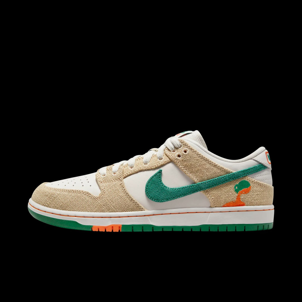 Nike Jarritos SB Dunk Low green and cream streetwear sneakers