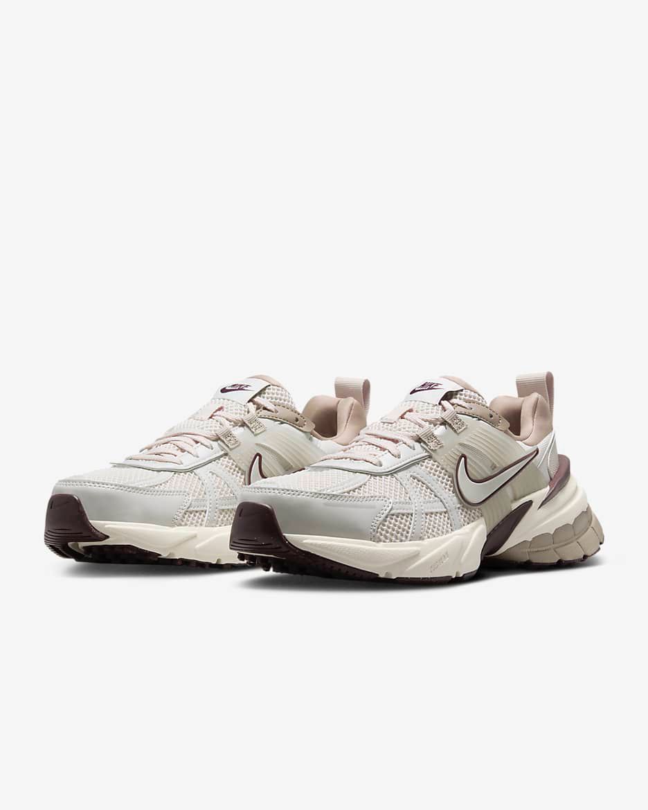 Nike V2K Run cream beige sneaker close-up