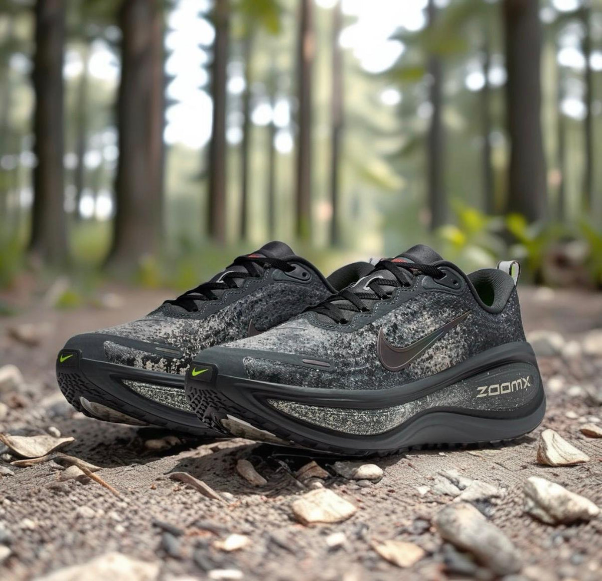 Nike Vomero Plus black dark grey sneakers at Aone Brands Dubai