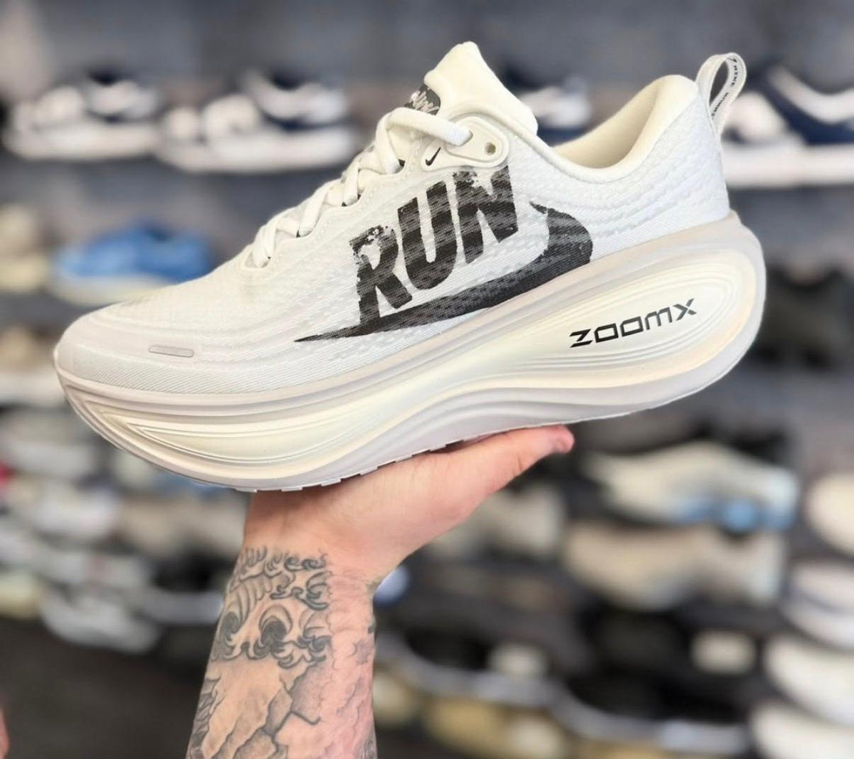 Nike Vomero Premium black white sneakers pair view