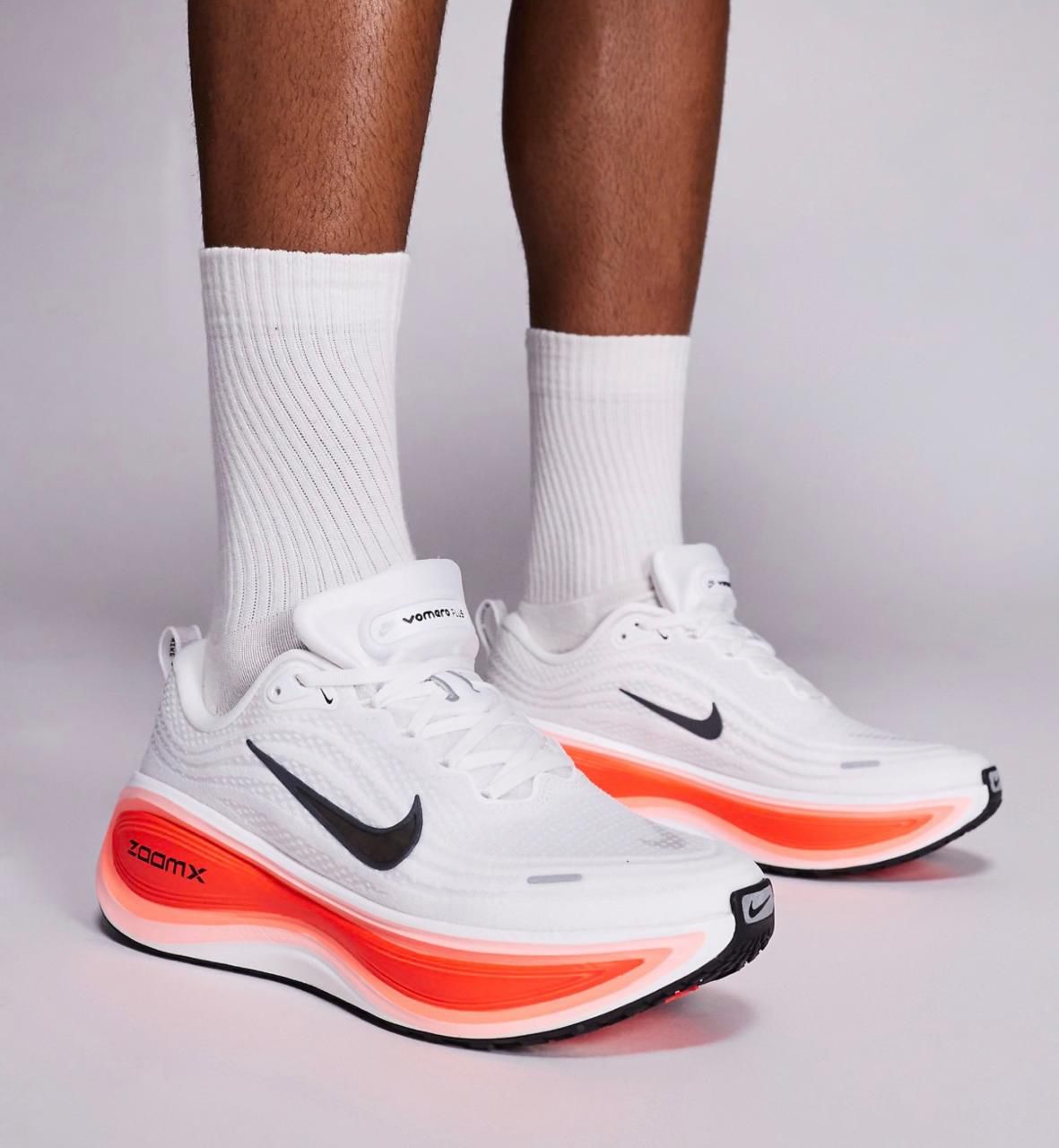 Nike Vomero Premium white orange running sneakers
