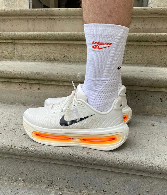 Nike Vomero Premium white orange Lapis sneakers at Aone Brands Dubai