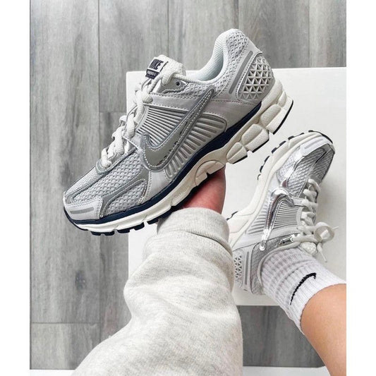 Nike Zoom Vomero 5 white and grey sneakers at Aone Brands Dubai