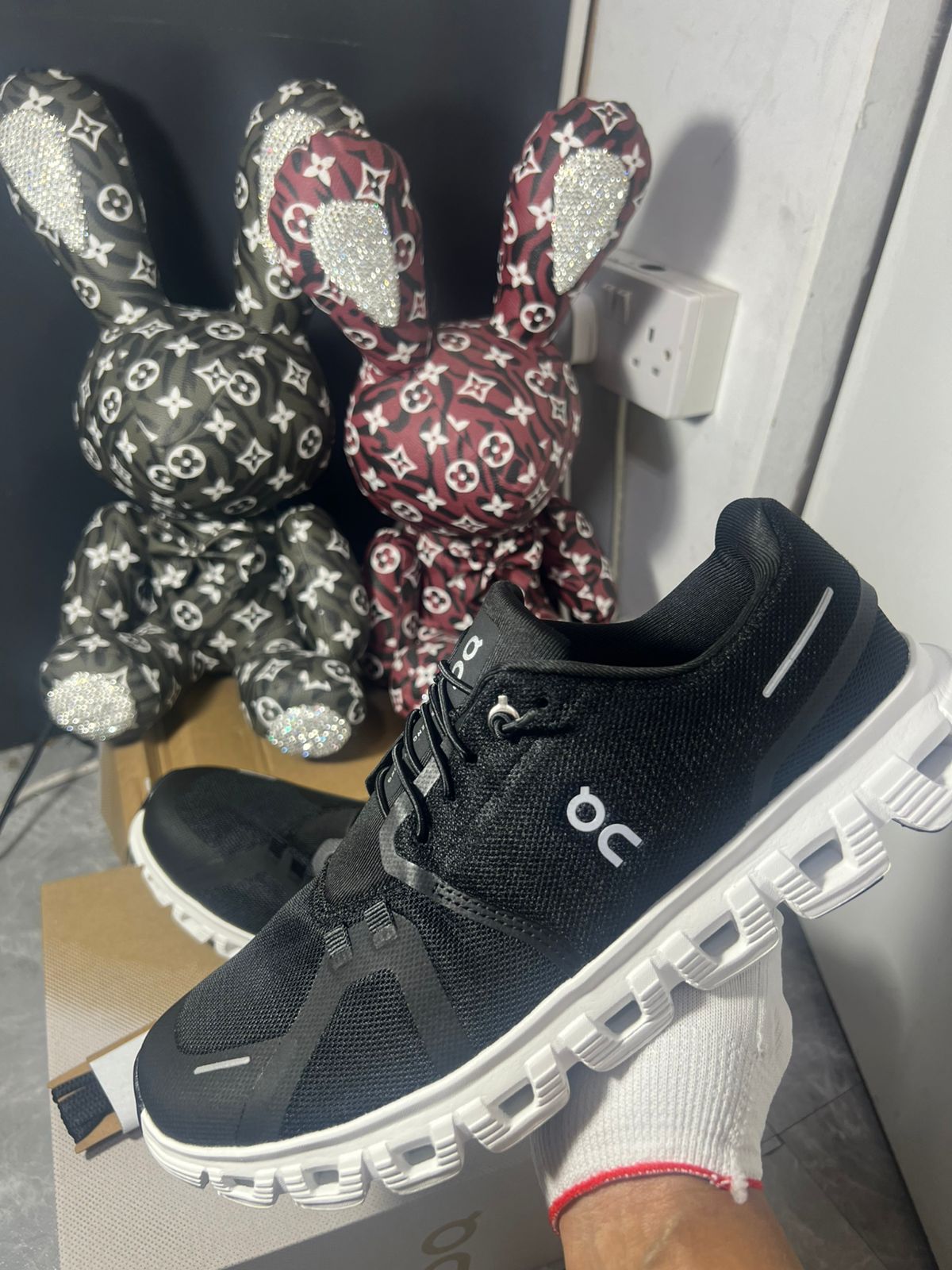 On Cloudmonster All Black men’s running shoes