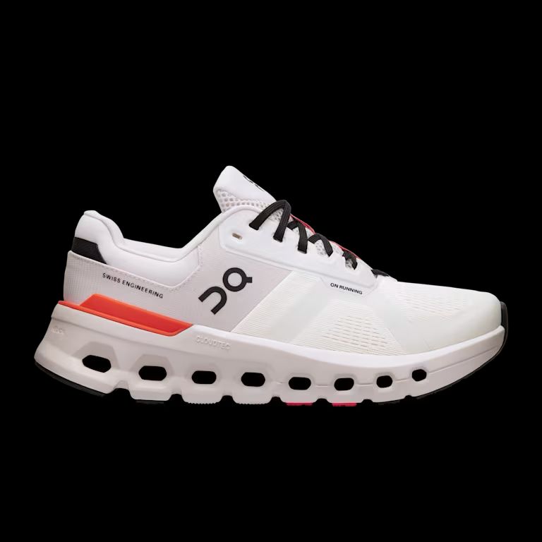 On Cloudrunner 2 White Sand sneakers with orange accents