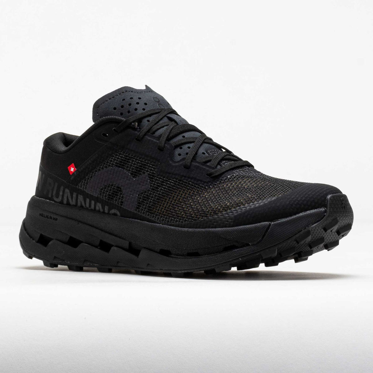Pair of On Cloudultra 2 All Black trail shoes