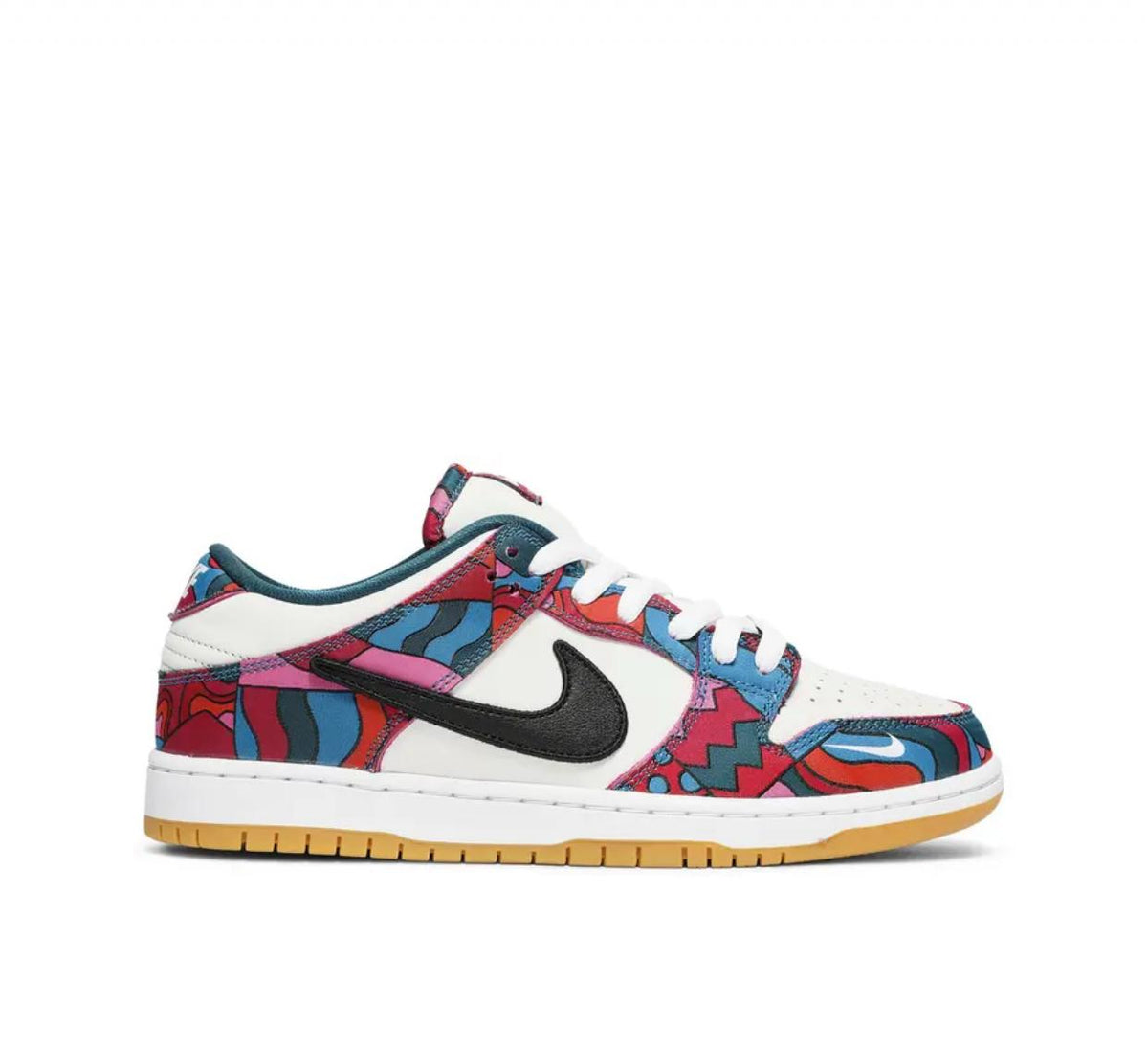 Side profile of Nike SB Dunk Low Abstract Art sneaker