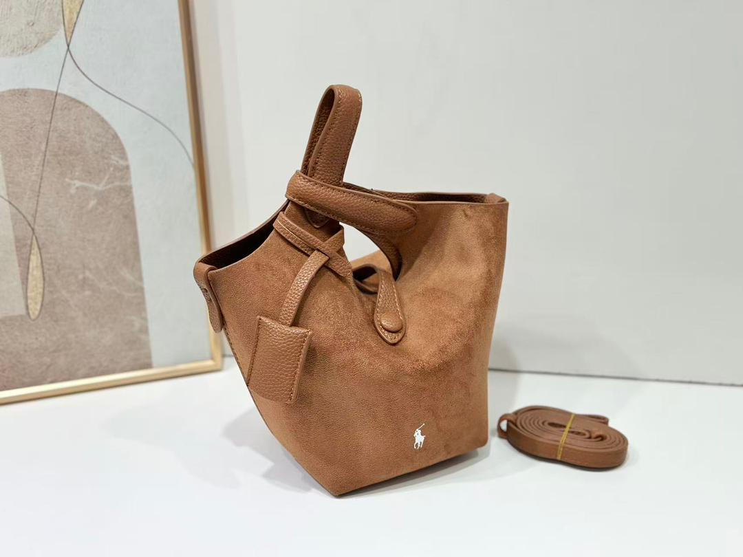 Brown Polo women's tote bag with structured silhouette