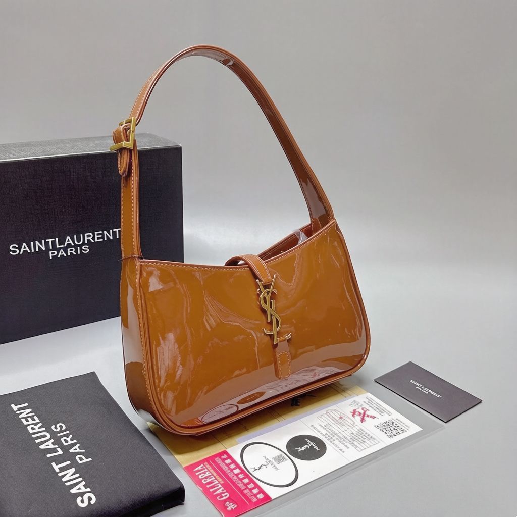 Saint Laurent Le 5 A 7 tan shoulder bag