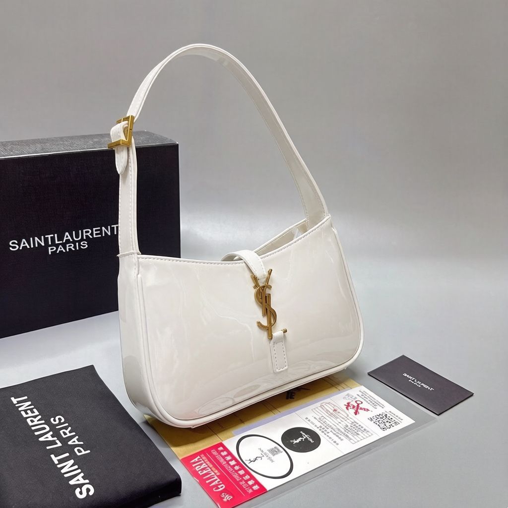 Saint Laurent Le 5 A 7 white shoulder bag