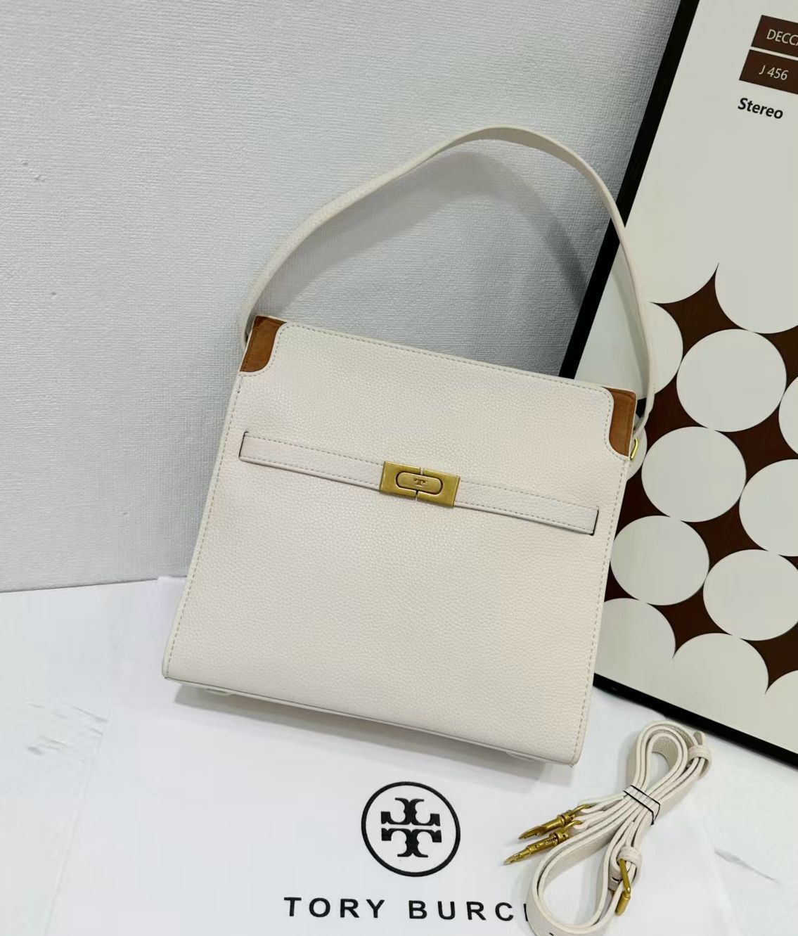 White Tory Burch mini shoulder bag