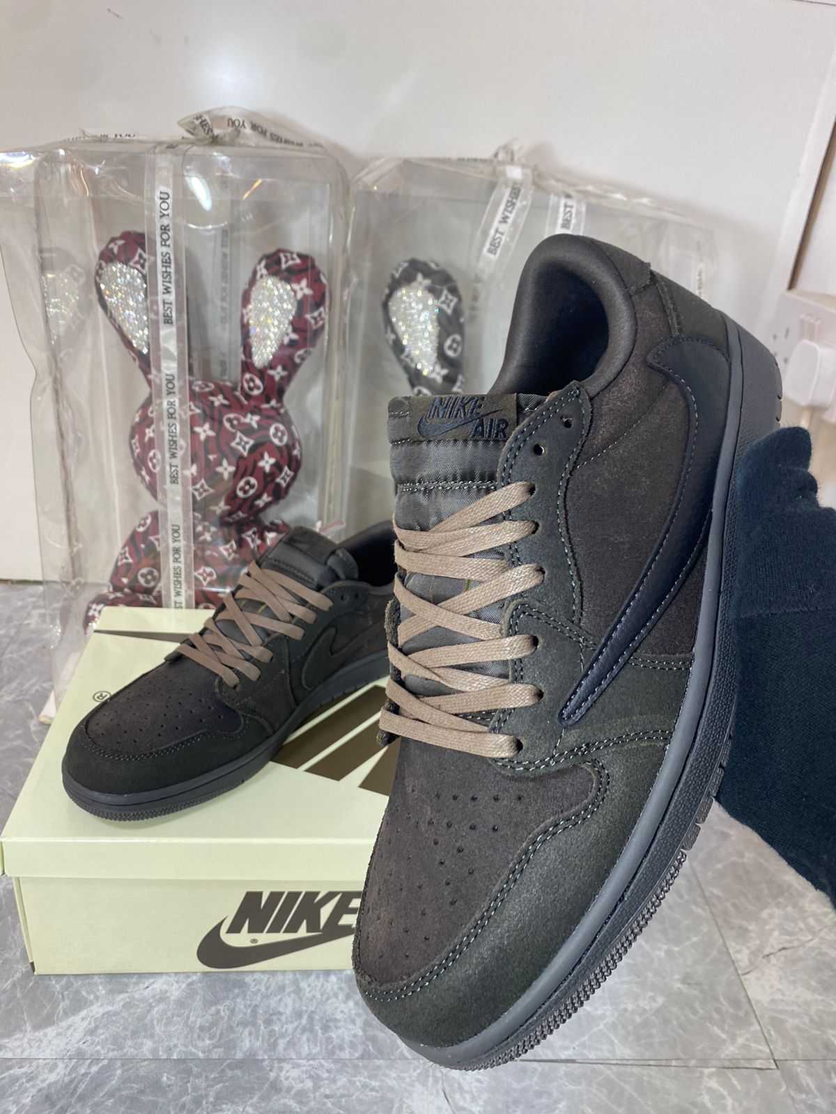 Travis Scott Air Jordan 1 Low Velvet Brown sneakers in UAE
