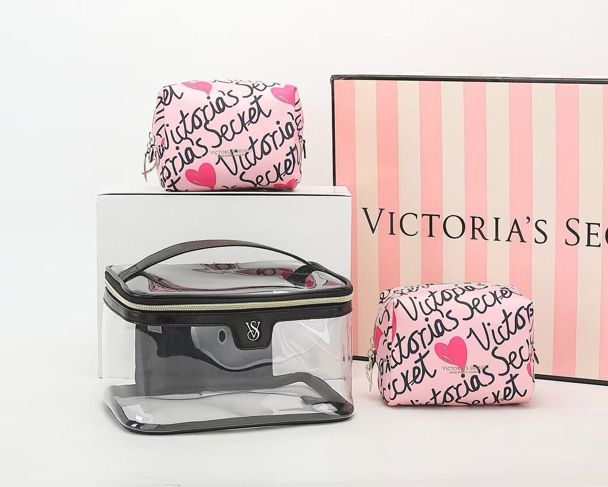 Victoria's Secret makeup bag organizer with multiple pouches
