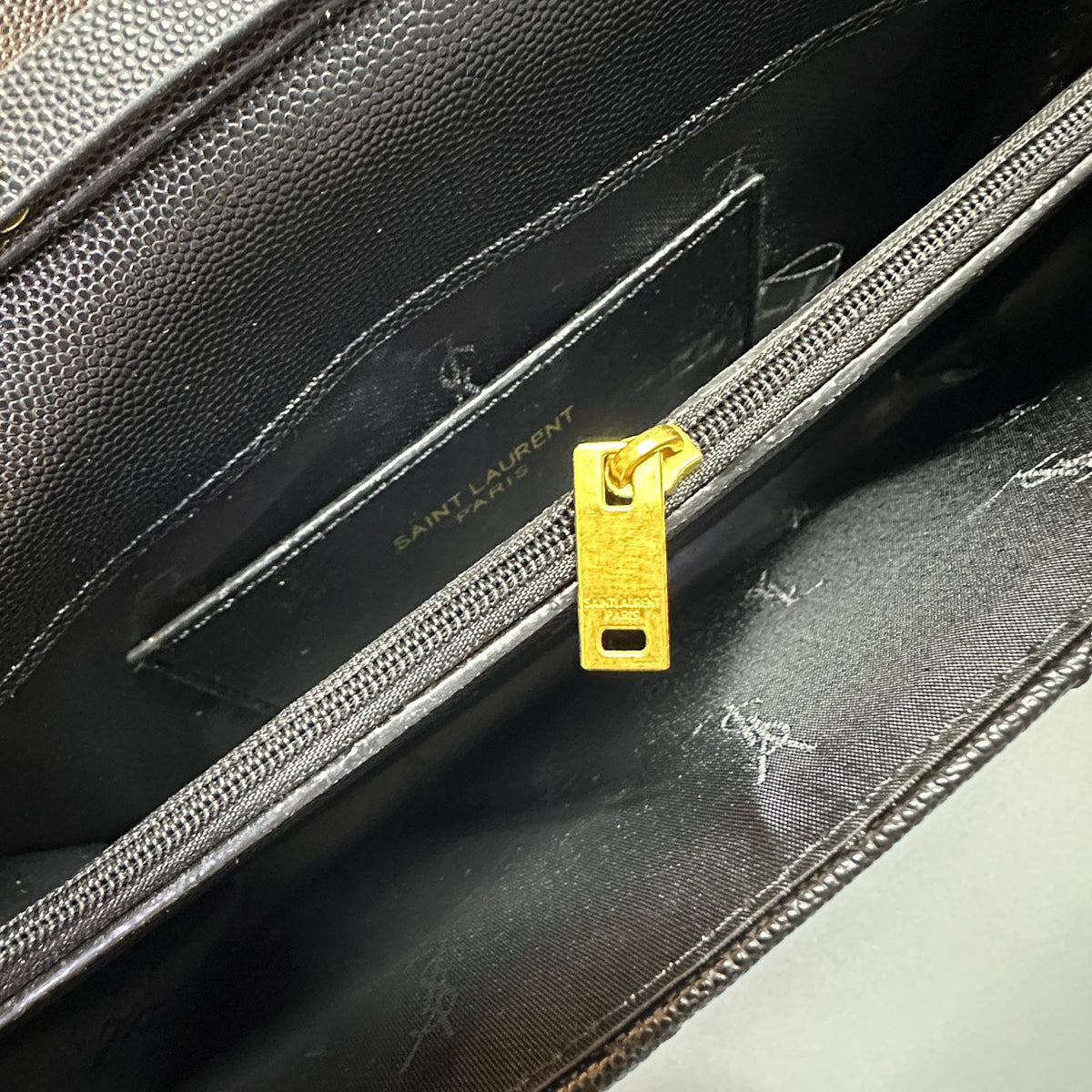 Interior compartment of YSL style women's shoulder bag
